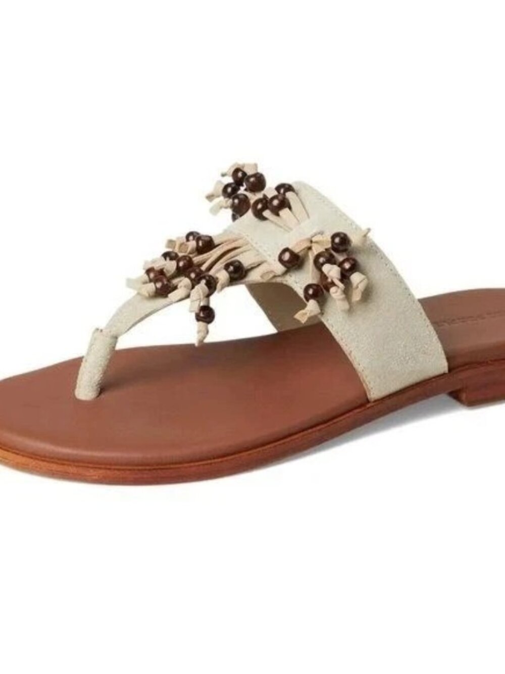 NIB Free People Vegan Sadie Sandals Suede Tassel Beads SZ-9 IN Oiled Silt Suede
